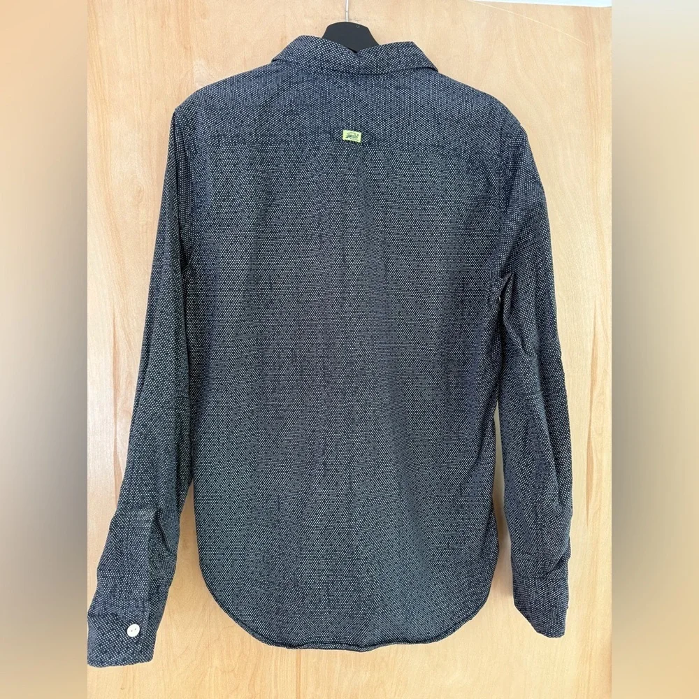 Superdry Men's Black and Green Patterned Shirt - Picture 4 of 12
